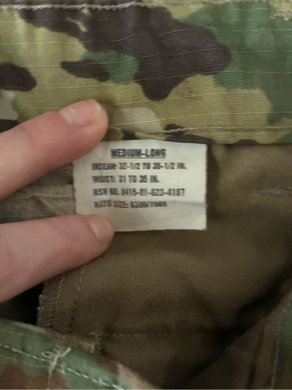 US Army OCP Camo Cargo Pants Medium Long Utility Combat Trousers